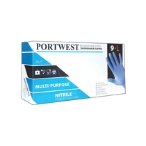 Kesztyű Pw-a925blul--nitrile Egyszeri 100/dob Fekete-kék