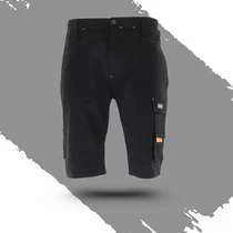 Munkavédelmi rövidnadrág M Sara Actiflex fekete-narancs 