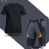Munkaruha Szett Cottonflex s szürke-narancs rövidnadrág+ Tee