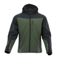 Kabát M Sara Comfort plus softshell zöld-fekete