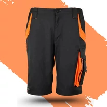 Munkavédelmi rövidnadrág S Sara Neoflex s szürke-narancs 