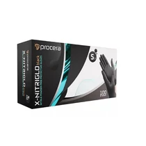 Kesztyű 8-10 Procera Nitrilgo fekete 100pár/doboz
