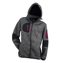 Pulóver Urgent Bélelt Cipzáros Kapucnis Szürke W18-12l M-2xl