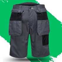 RÖVIDNADRÁG PW345 PW3 FEKETE-SZÜRKE PORTWEST