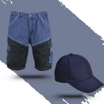 Munkaruha Szett Urgent 607 rövidnadrág + B010 navy sapka 