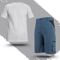 Munkaruha Szett Urgent 602 rövidnadrág + fehér poló