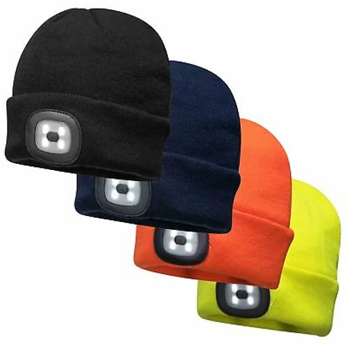 Sapka újratölthető Led lámpával B029 fekete 