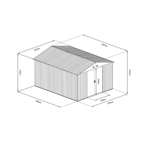 HECHT 12X10 PLUS KERTI SZERSZÁMTÁROLÓ HÁZ kép 2