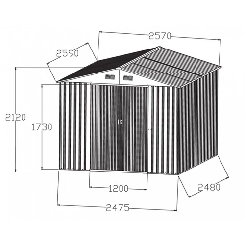 HECHT 8X8 PLUS KERTI SZERSZÁMTÁROLÓ HÁZ kép 2