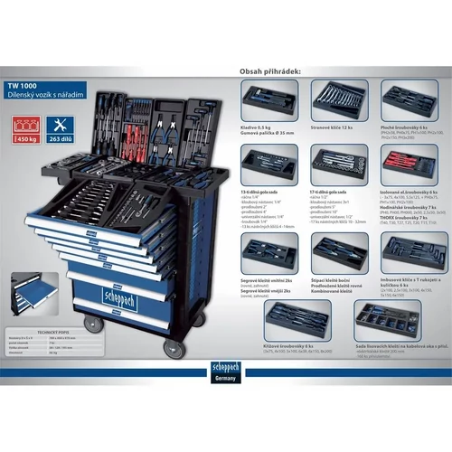 MŰHELYKOCSI SZERSZÁMOKKAL SCHEPPACH TW 1000 kép 5