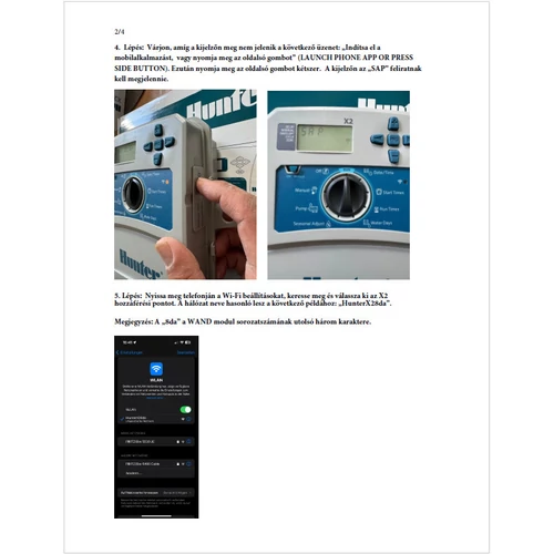 Öntözés vezérlő WIFI modul X2-WAND kép 3