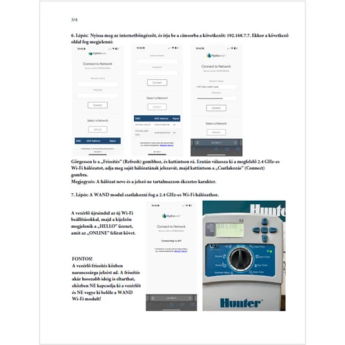 Öntözés vezérlő WIFI modul X2-WAND kép 4