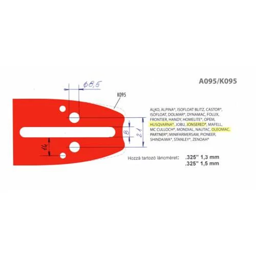 Láncvezető 150mlbk095 kép 3