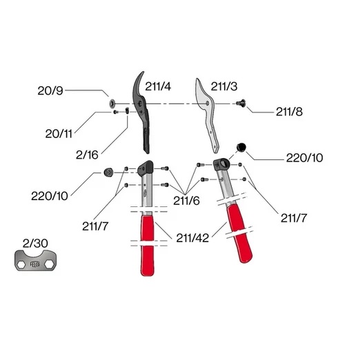 Ágvágó Olló Felco 211-60 kép 11