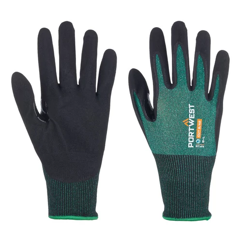 KESZTYŰ L AP15 PORTWEST SG CUT B18 ECO NITRIL ZÖLD-FEKETE 