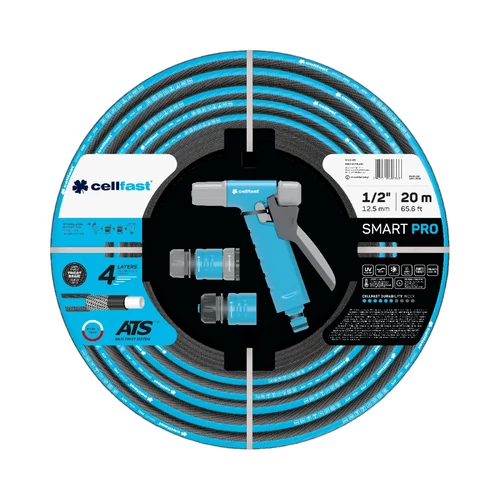 CELLFAST Locsolótömlő 4 rétegű SMART PRO ATS SET 1/2 20 m