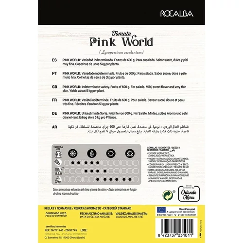 Paradicsom Pink World Tomate Farmer 15 szem Rocalba