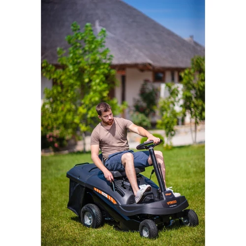 Fűnyírótraktor Villager VTR 650 fűgyűjtős 196cm3 Loncin 61cm kép 2