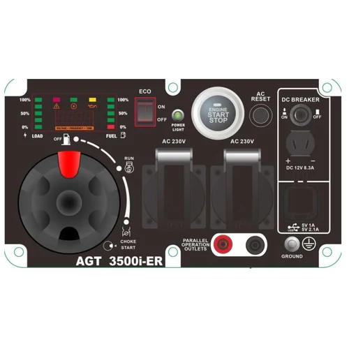 ÁRAMFEJLESZTŐ AGT 3500IER INVERTERES 3,5 kVA ELEKTR.IN.+TÁV kép 2
