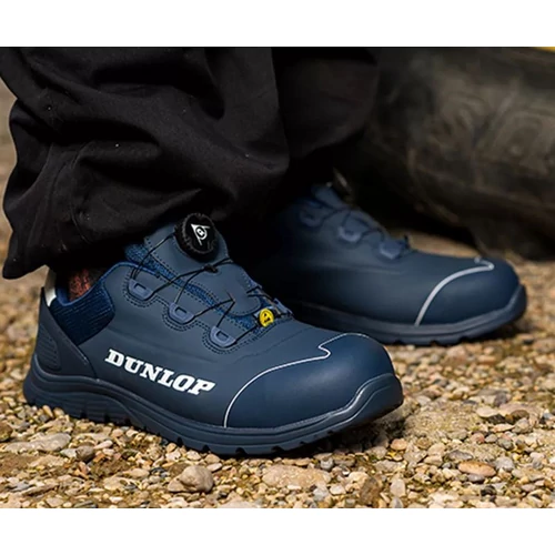 Munkavédelmi cipő 42 Dunlop S3 ESD matt navy gyorsfűzős 