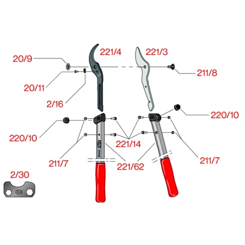 ÁGVÁGÓ OLLÓ FELCO 221-90 kép 4