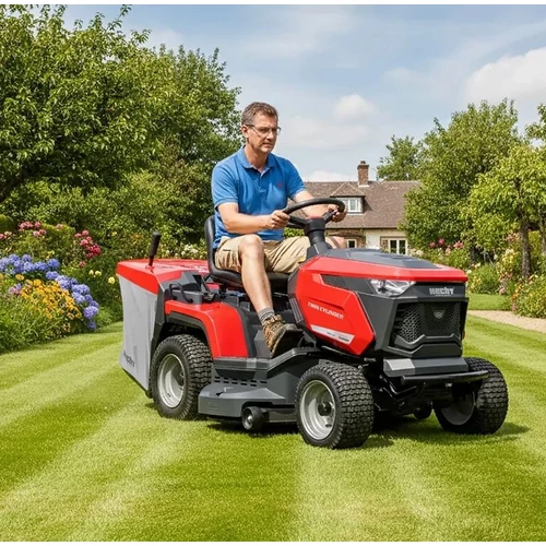 Fűnyírótraktor gyűjtős Hecht 5202 Twin 2hengeres 586cm3 102c