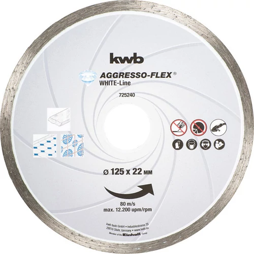 GYÉMÁNT VÁGÓKORONG KWB AGGRESSO-FLEX 125*22,23 725240 kép 2