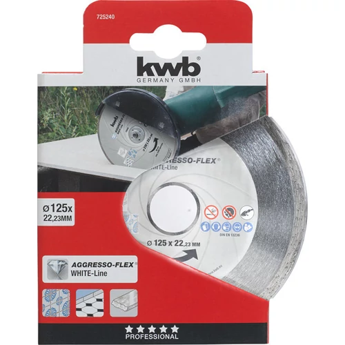 GYÉMÁNT VÁGÓKORONG KWB AGGRESSO-FLEX 125*22,23 725240