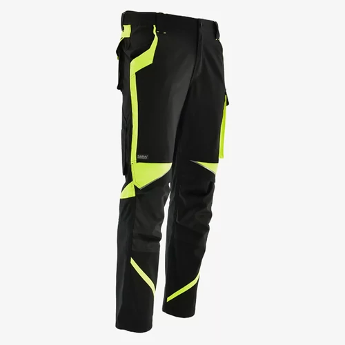 Munkavédelmi Deréknadrág 48 Sara Neoflex Fekete-neon