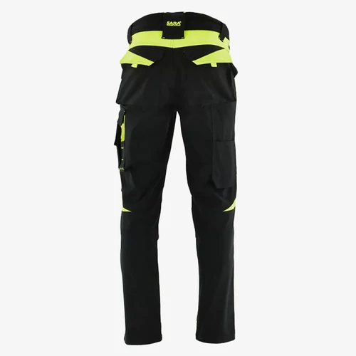 Munkavédelmi Deréknadrág 48 Sara Neoflex Fekete-neon