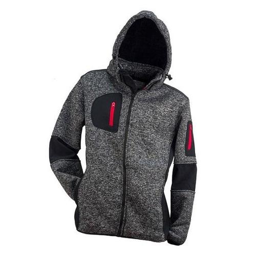 PULÓVER URGENT BÉLELT CIPZÁROS KAPUCNIS SZÜRKE W18-12L M-2XL