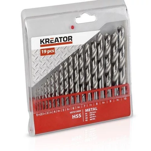 Fúróhegy Készlet Fém Kreator Hss 19 Részes 065620