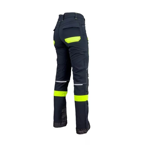 Munkavédelmi Deréknadrág 48 Urgent 719 softshell fekete-neon 